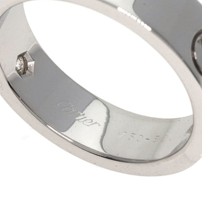 CARTIER   Ring love ring 3P Diamond #56 K18 White Gold Ladies