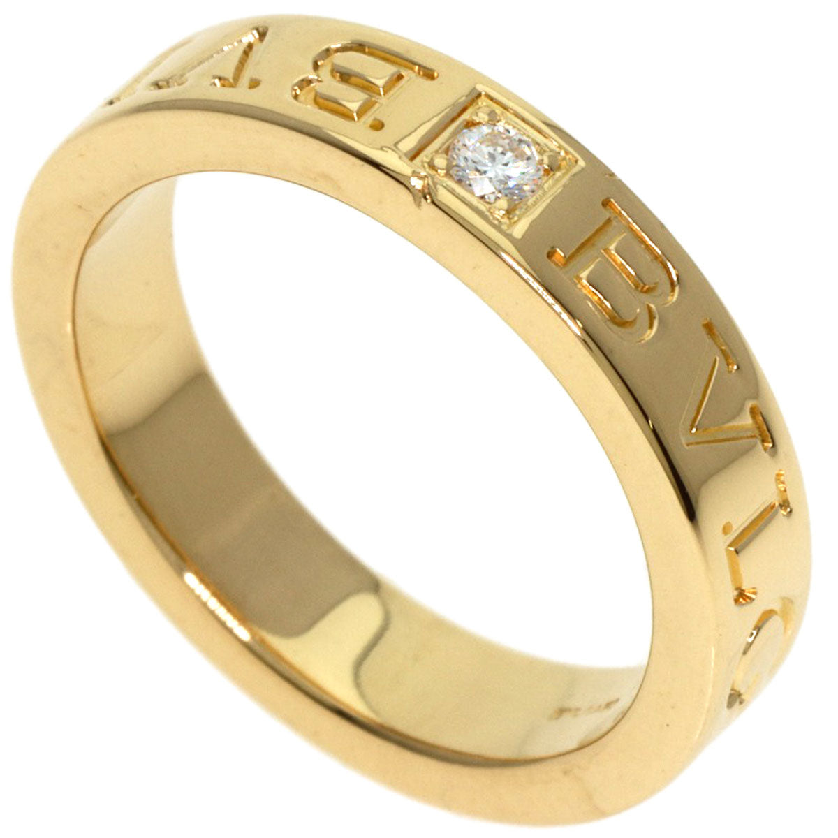 BVLGARI   Ring Double logo 1P Diamond K18 Yellow Gold Ladies