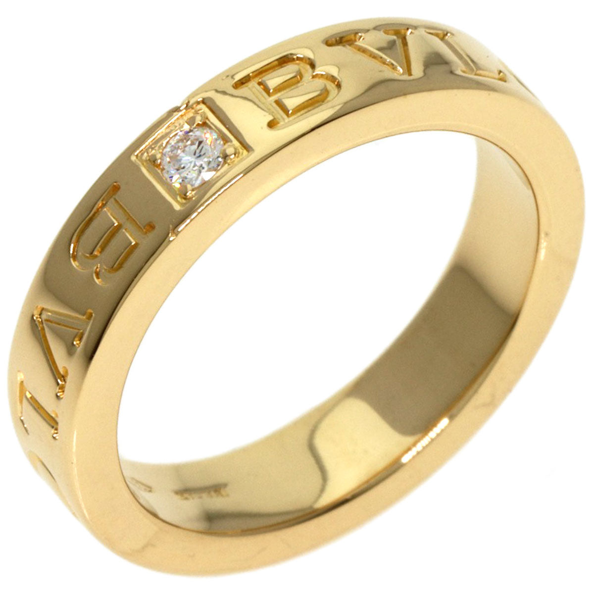 BVLGARI   Ring Double logo 1P Diamond K18 Yellow Gold Ladies