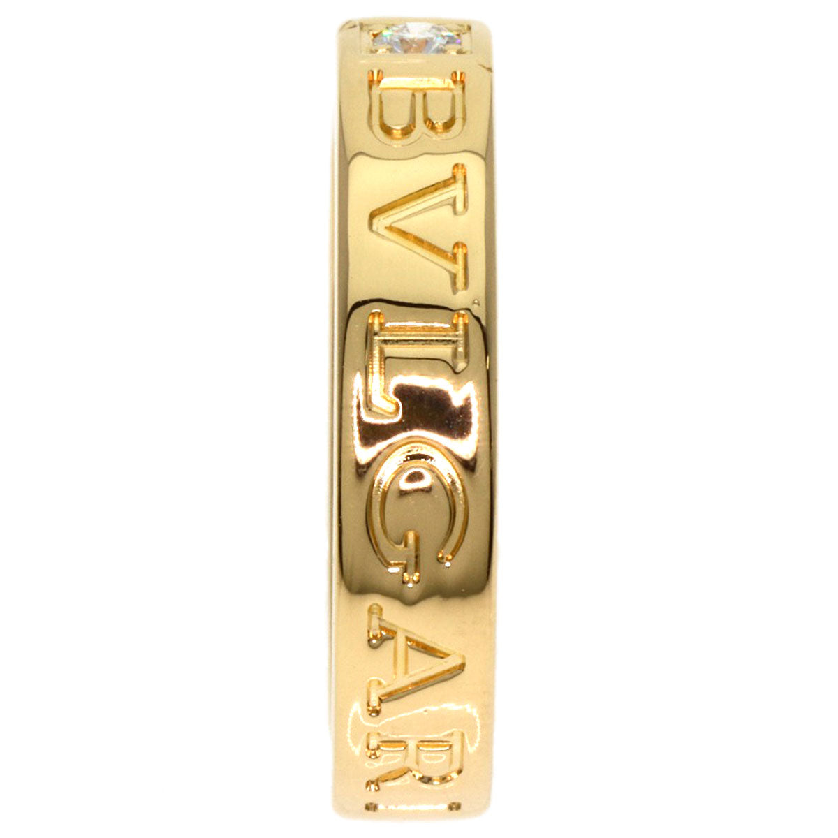 BVLGARI   Ring Double logo 1P Diamond K18 Yellow Gold Ladies