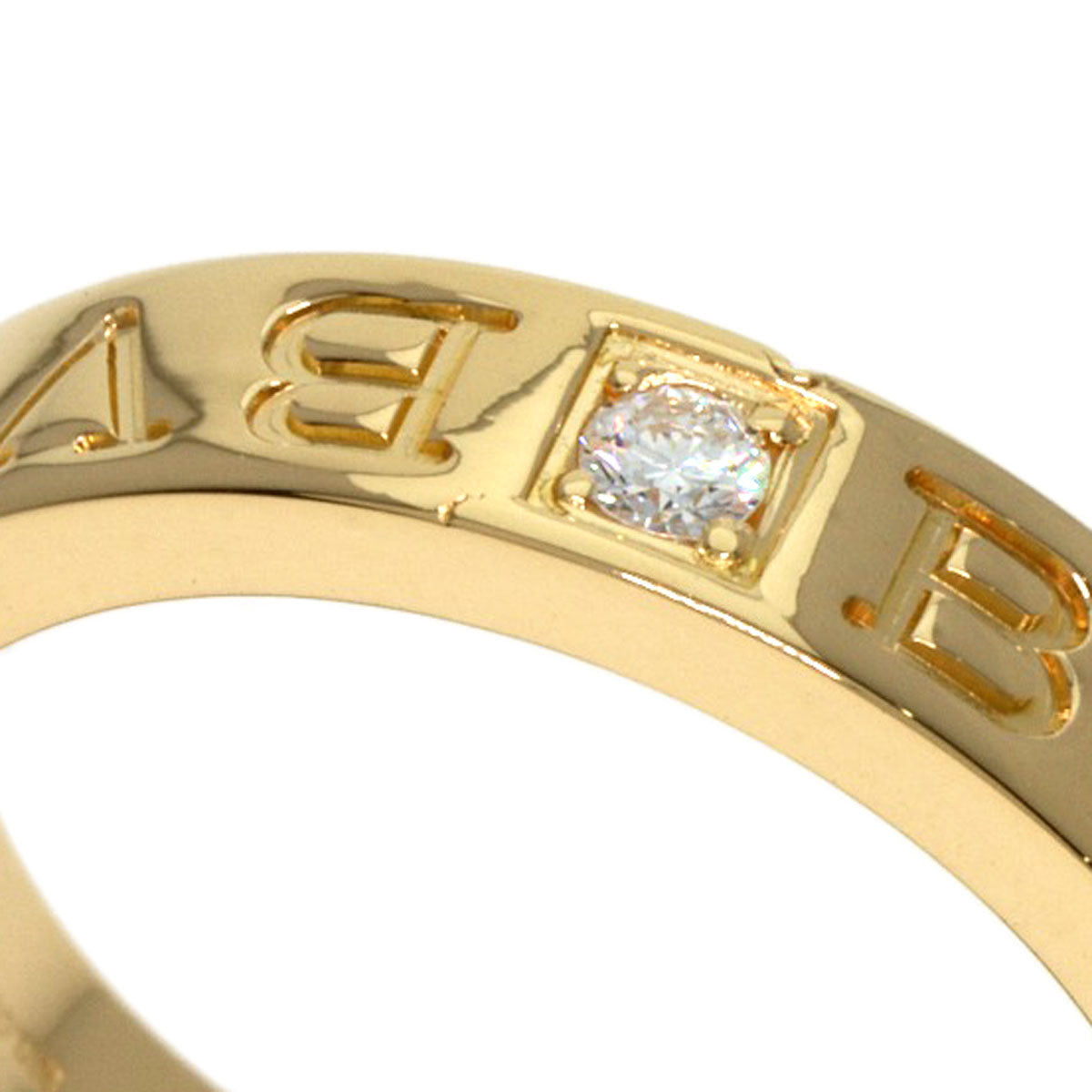 BVLGARI   Ring Double logo 1P Diamond K18 Yellow Gold Ladies