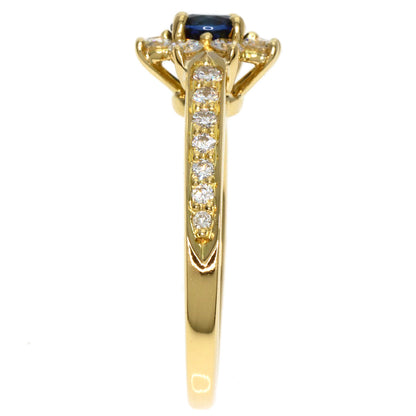 TIFFANY&Co.   Ring Flora Flower Sapphire Diamond K18 Yellow Gold Ladies