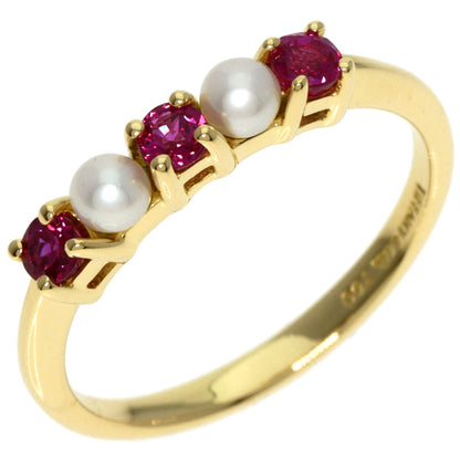 TIFFANY&Co.   Ring Pearl Pearl Ruby K18 Yellow Gold Ladies