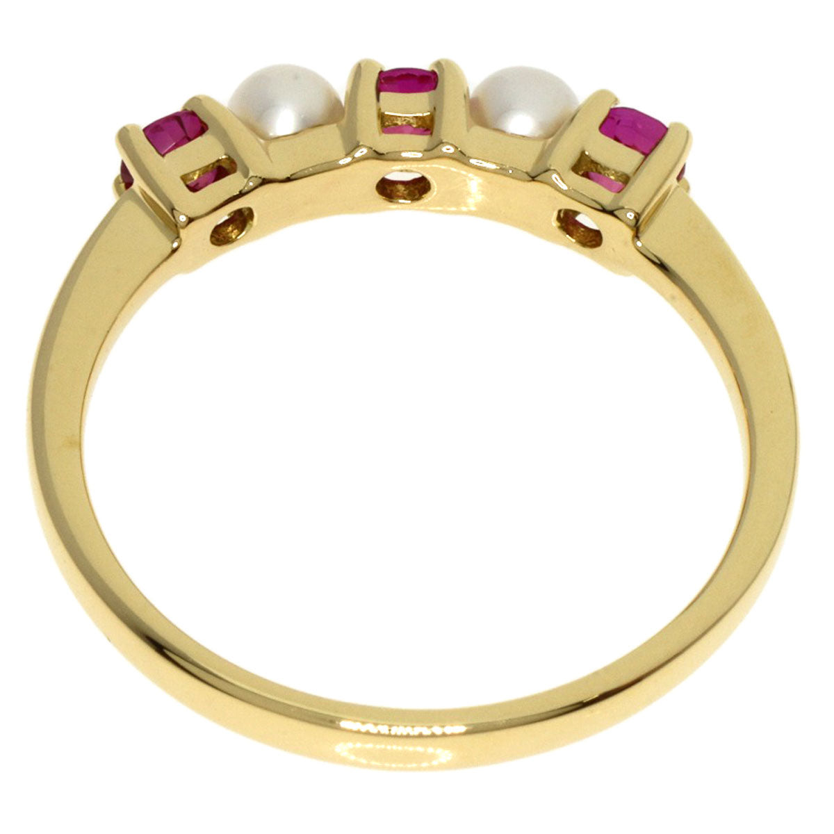 TIFFANY&Co.   Ring Pearl Pearl Ruby K18 Yellow Gold Ladies