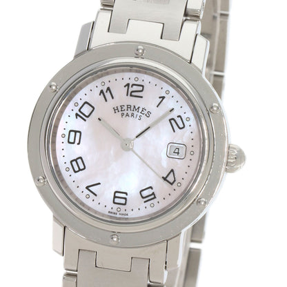 HERMES Clipper Nacre new buckle Watches CL6.410 Stainless Steel/Stainless Steel Boys