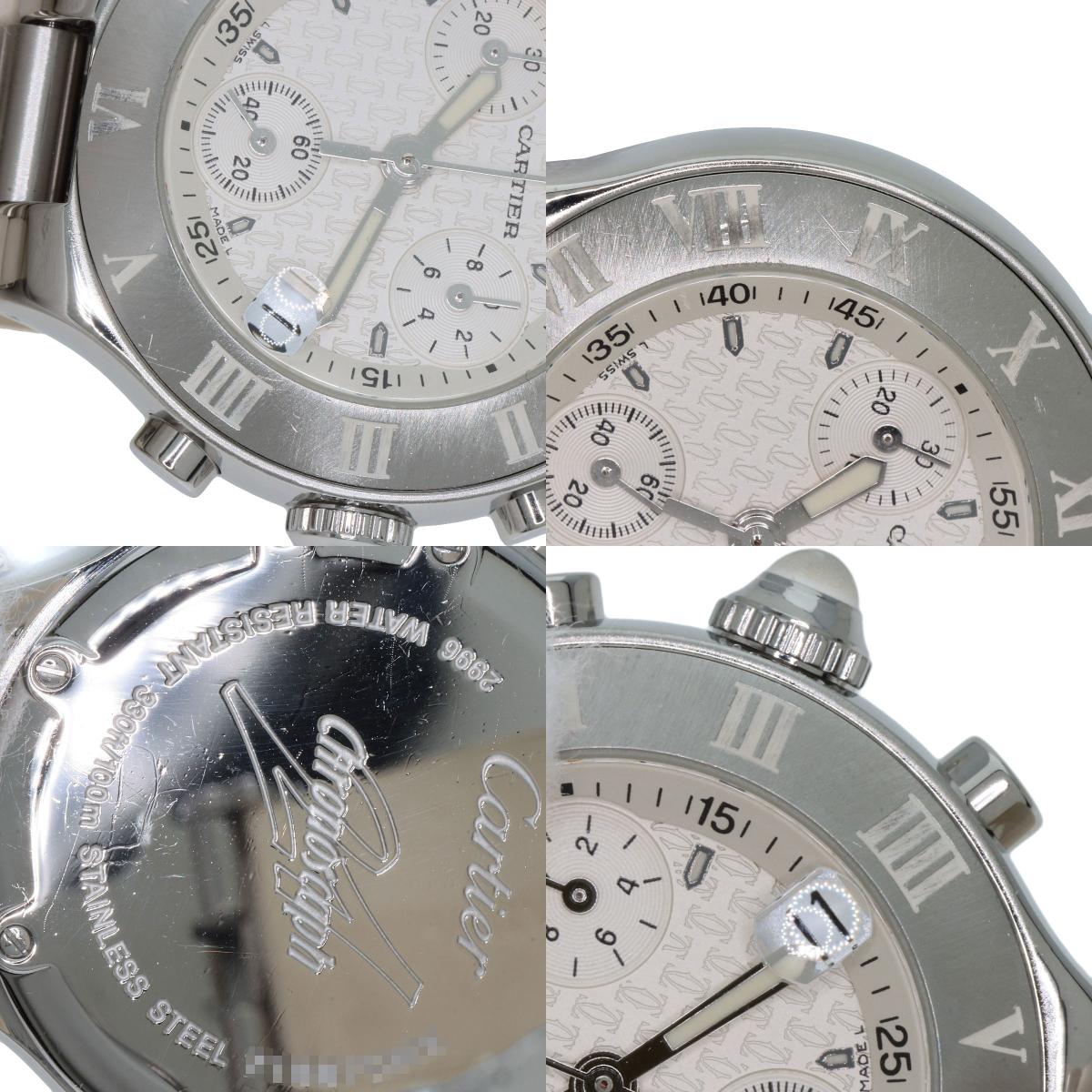 CARTIER CHRONOSCAPH SM Watches W10197U2 Stainless Steel/Rubber Ladies