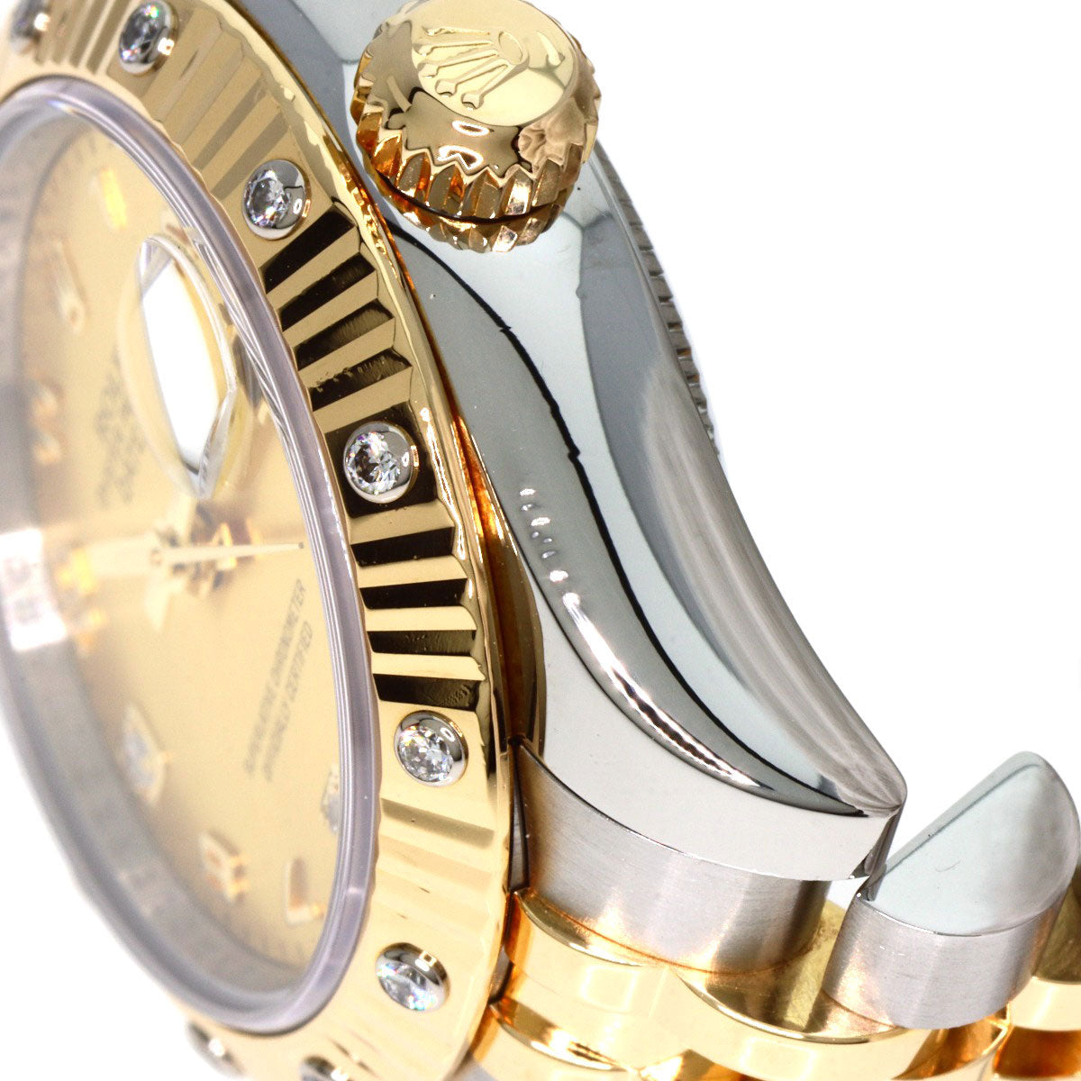 ROLEX Datejust 2P Diamond Gold Dust Watches 179313 Stainless Steel/SSxK18YG Ladies