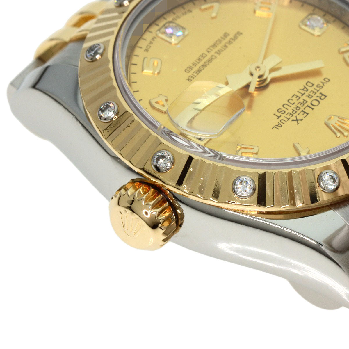 ROLEX Datejust 2P Diamond Gold Dust Watches 179313 Stainless Steel/SSxK18YG Ladies