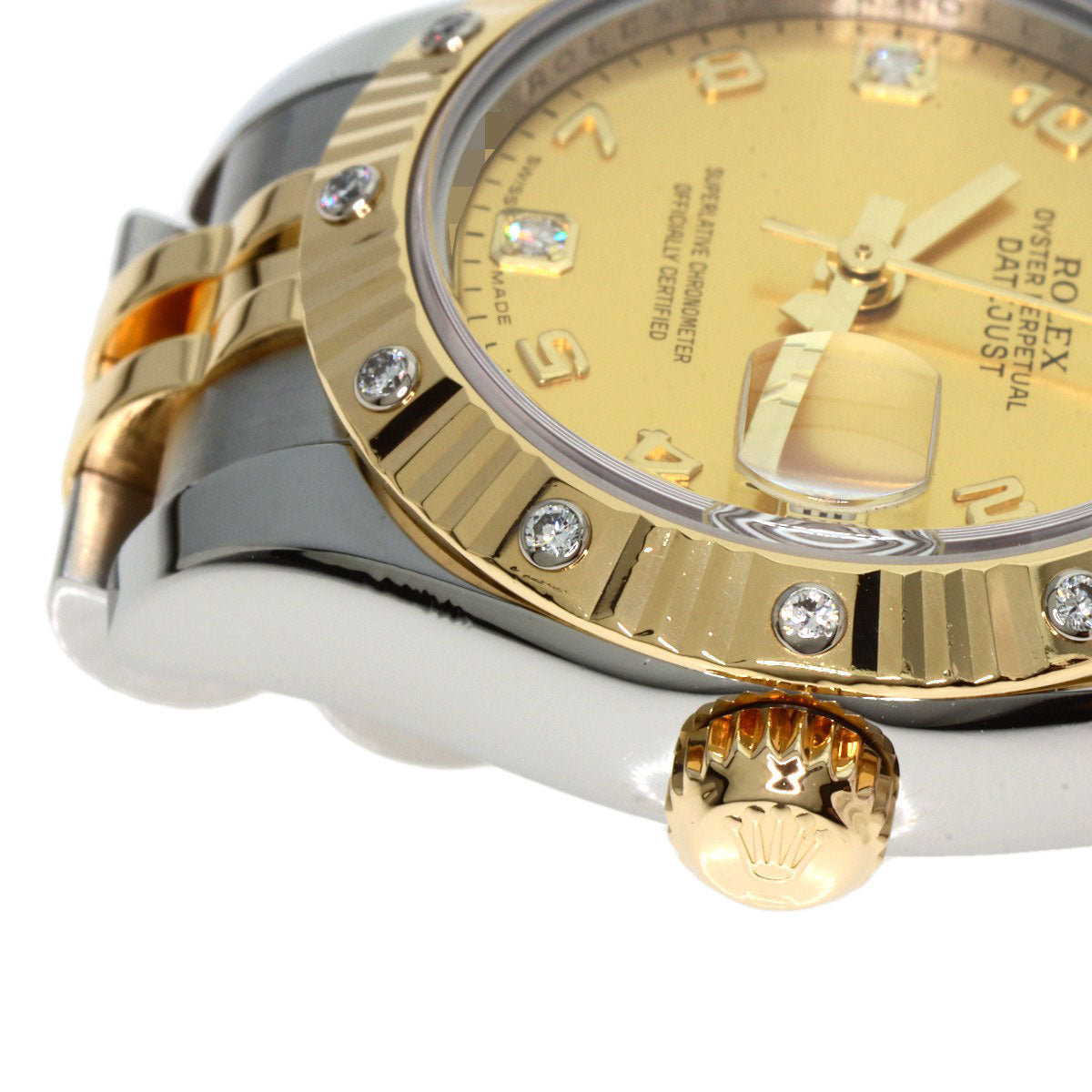 ROLEX Datejust 2P Diamond Gold Dust Watches 179313 Stainless Steel/SSxK18YG Ladies