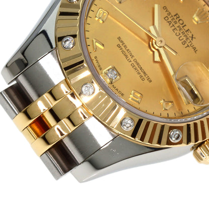 ROLEX Datejust 2P Diamond Gold Dust Watches 179313 Stainless Steel/SSxK18YG Ladies