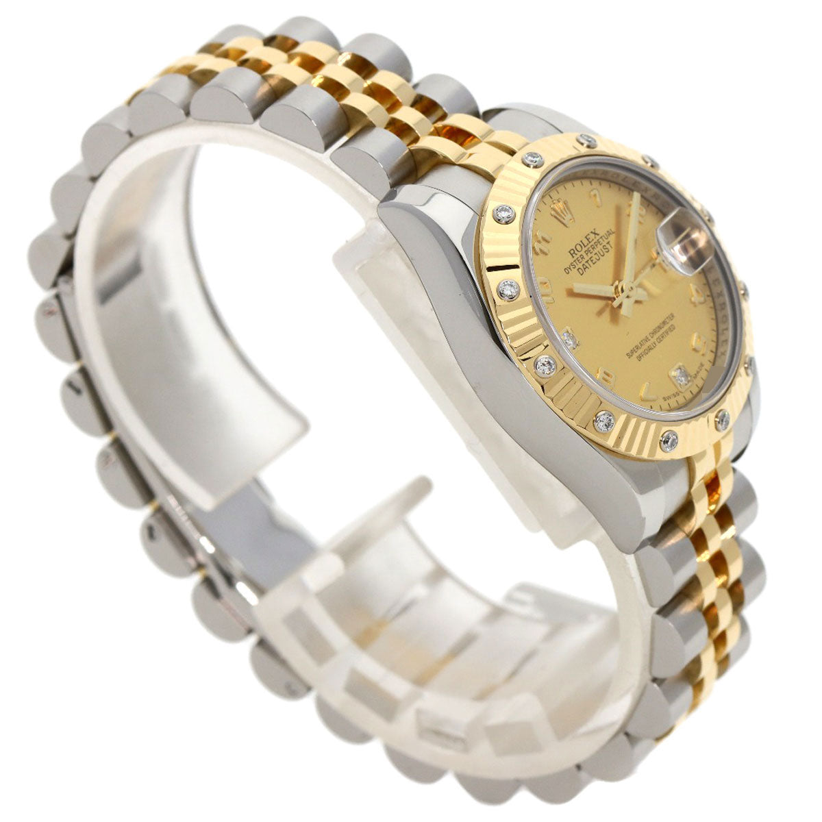 ROLEX Datejust 2P Diamond Gold Dust Watches 179313 Stainless Steel/SSxK18YG Ladies