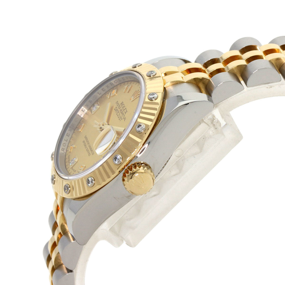 ROLEX Datejust 2P Diamond Gold Dust Watches 179313 Stainless Steel/SSxK18YG Ladies
