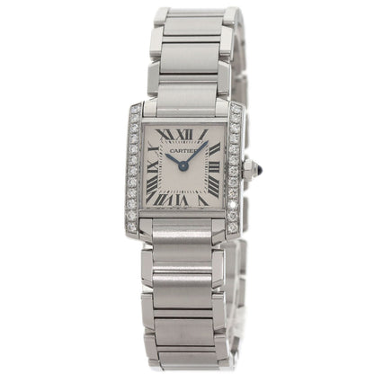 CARTIER Tank Francaise SM Diamond Watches W4TA0008 Stainless Steel/Stainless Steel Ladies