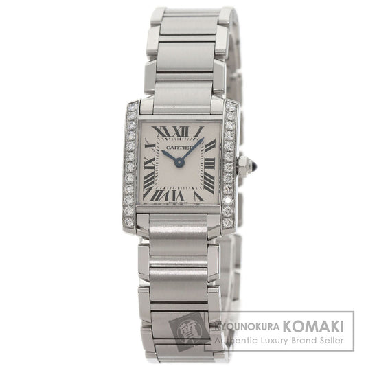 CARTIER Tank Francaise SM Diamond Watches W4TA0008 Stainless Steel/Stainless Steel Ladies