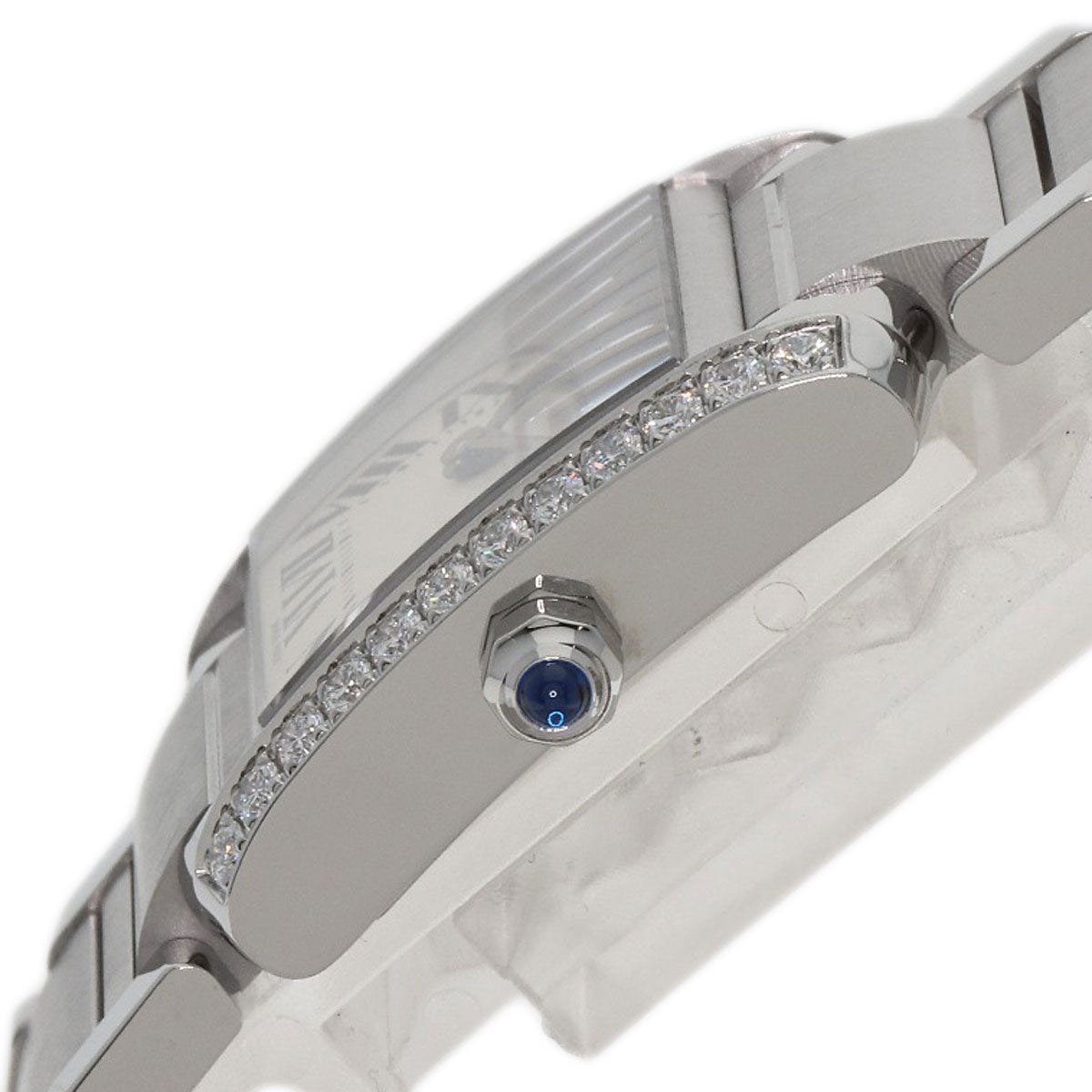 CARTIER Tank Francaise SM Diamond Watches W4TA0008 Stainless Steel/Stainless Steel Ladies