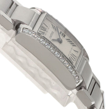 CARTIER Tank Francaise SM Diamond Watches W4TA0008 Stainless Steel/Stainless Steel Ladies