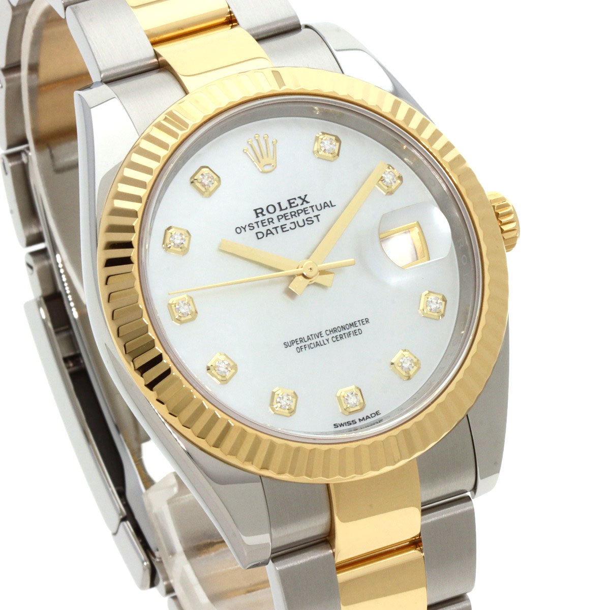 ROLEX Datejust 41 10P Diamond Watches 126333NG Stainless Steel/SSxK18YG mens