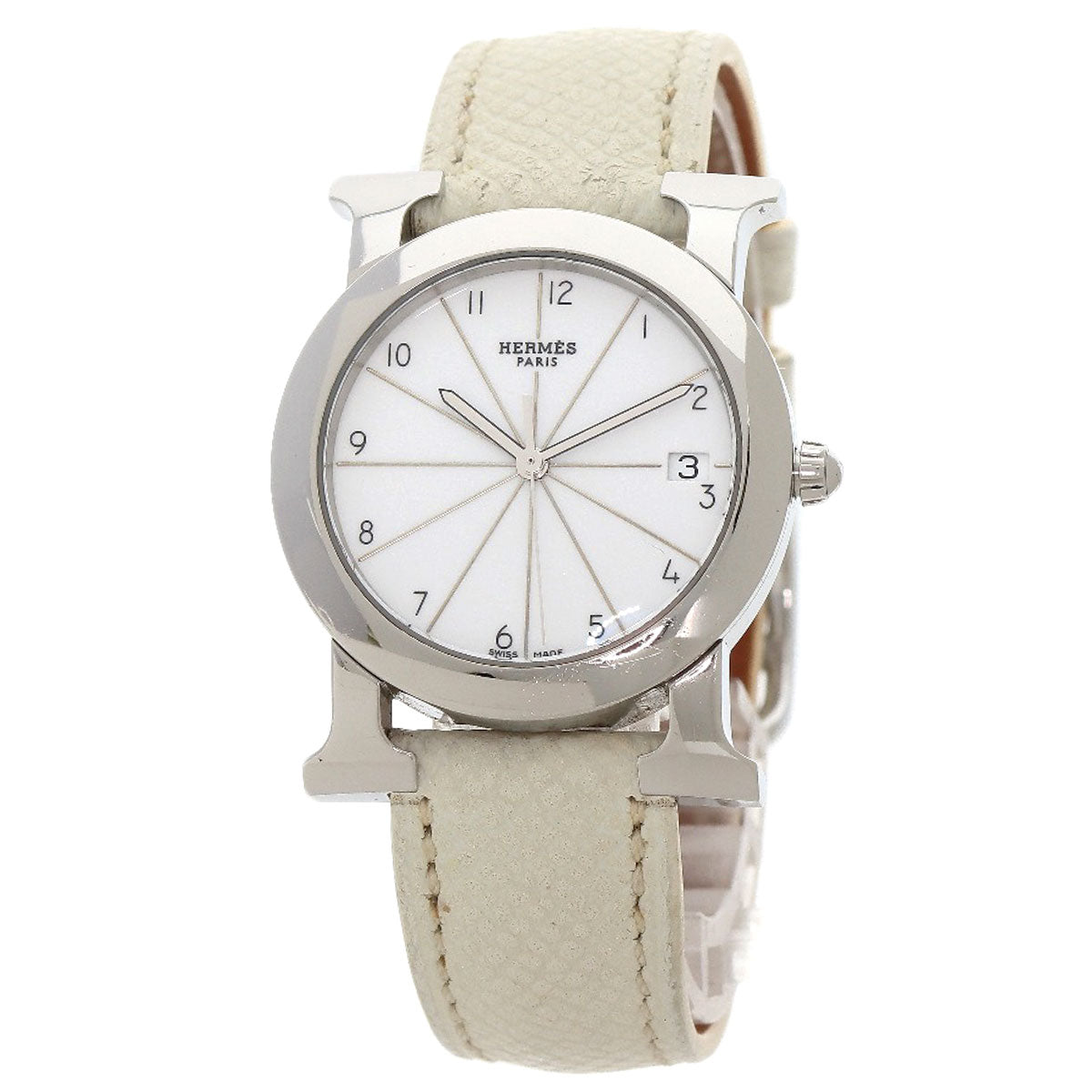 HERMES H watch Rondo Watches HR1.510 Stainless Steel/Leather Ladies