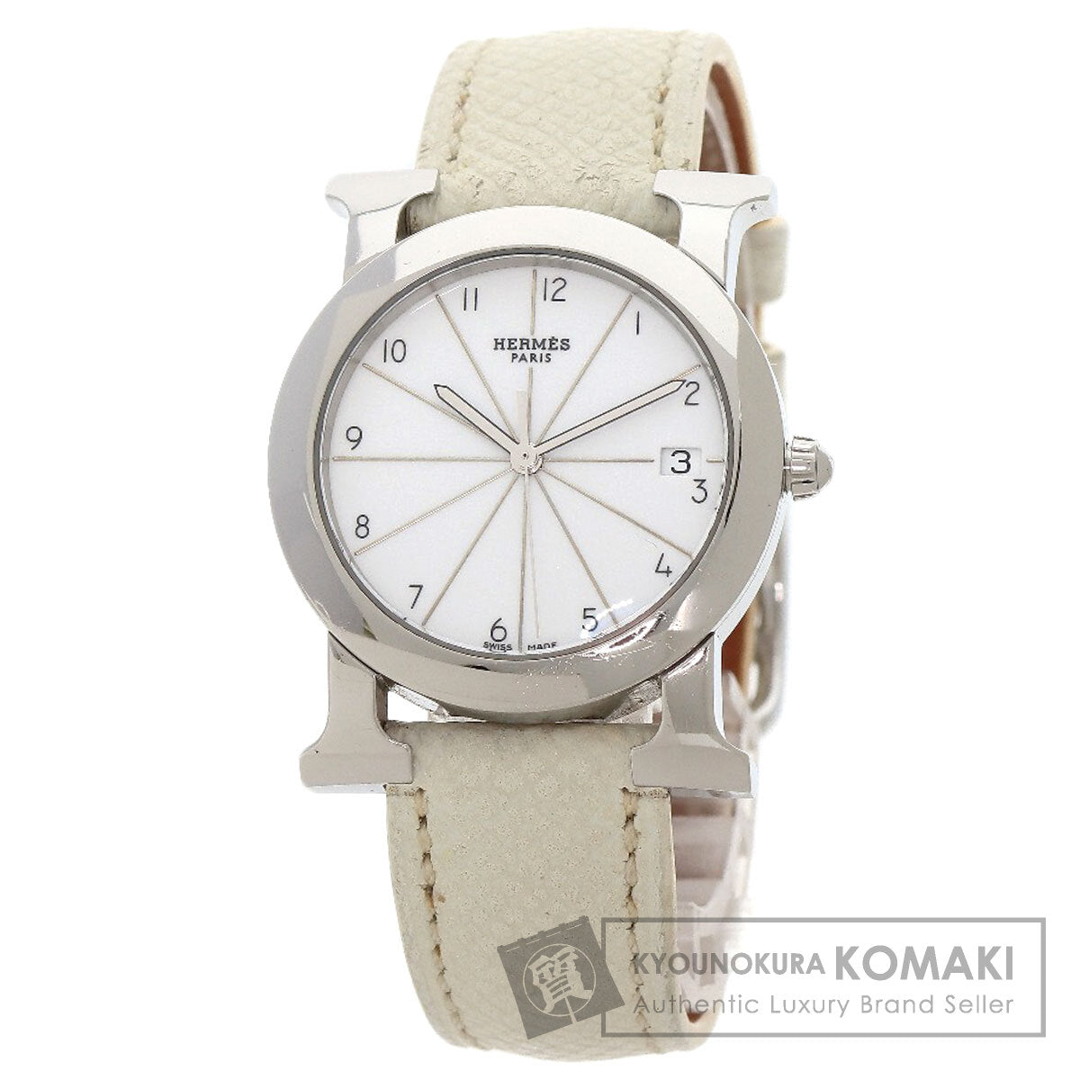 HERMES H watch Rondo Watches HR1.510 Stainless Steel/Leather Ladies