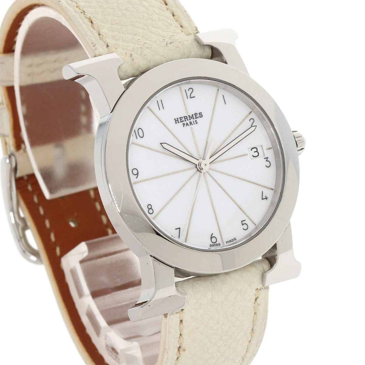 HERMES H watch Rondo Watches HR1.510 Stainless Steel/Leather Ladies
