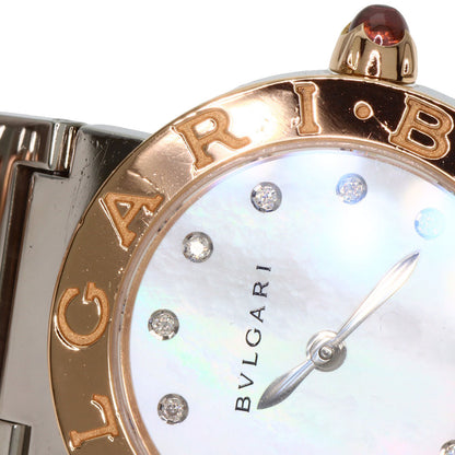 BVLGARI BVLGARI BVLGARI 12P Diamond Watches BBLP26SG Stainless Steel/SSxK18PG Ladies