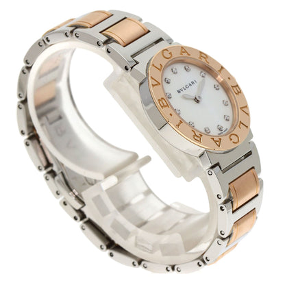 BVLGARI BVLGARI BVLGARI 12P Diamond Watches BBLP26SG Stainless Steel/SSxK18PG Ladies