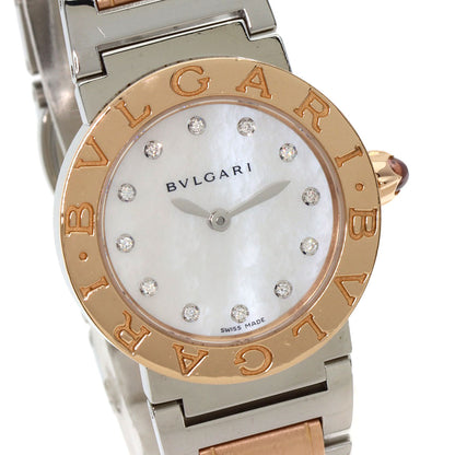 BVLGARI BVLGARI BVLGARI 12P Diamond Watches BBLP26SG Stainless Steel/SSxK18PG Ladies