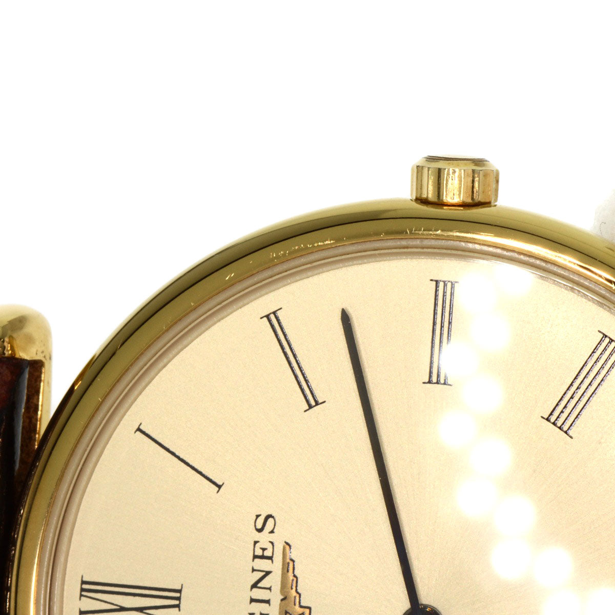 LONGINES Grand classic Watches L4.503.2 Gold Plated/Leather unisex