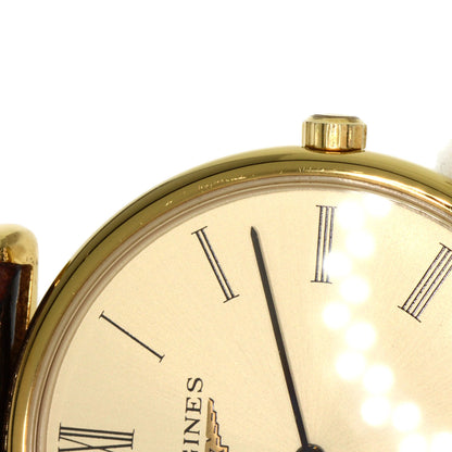 LONGINES Grand classic Watches L4.503.2 Gold Plated/Leather unisex