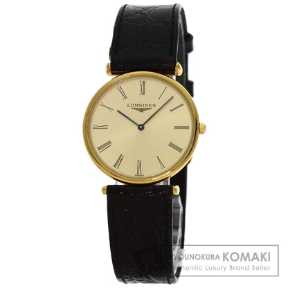 LONGINES Grand classic Watches L4.503.2 Gold Plated/Leather unisex