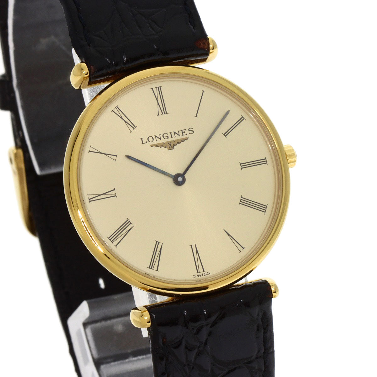 LONGINES Grand classic Watches L4.503.2 Gold Plated/Leather unisex