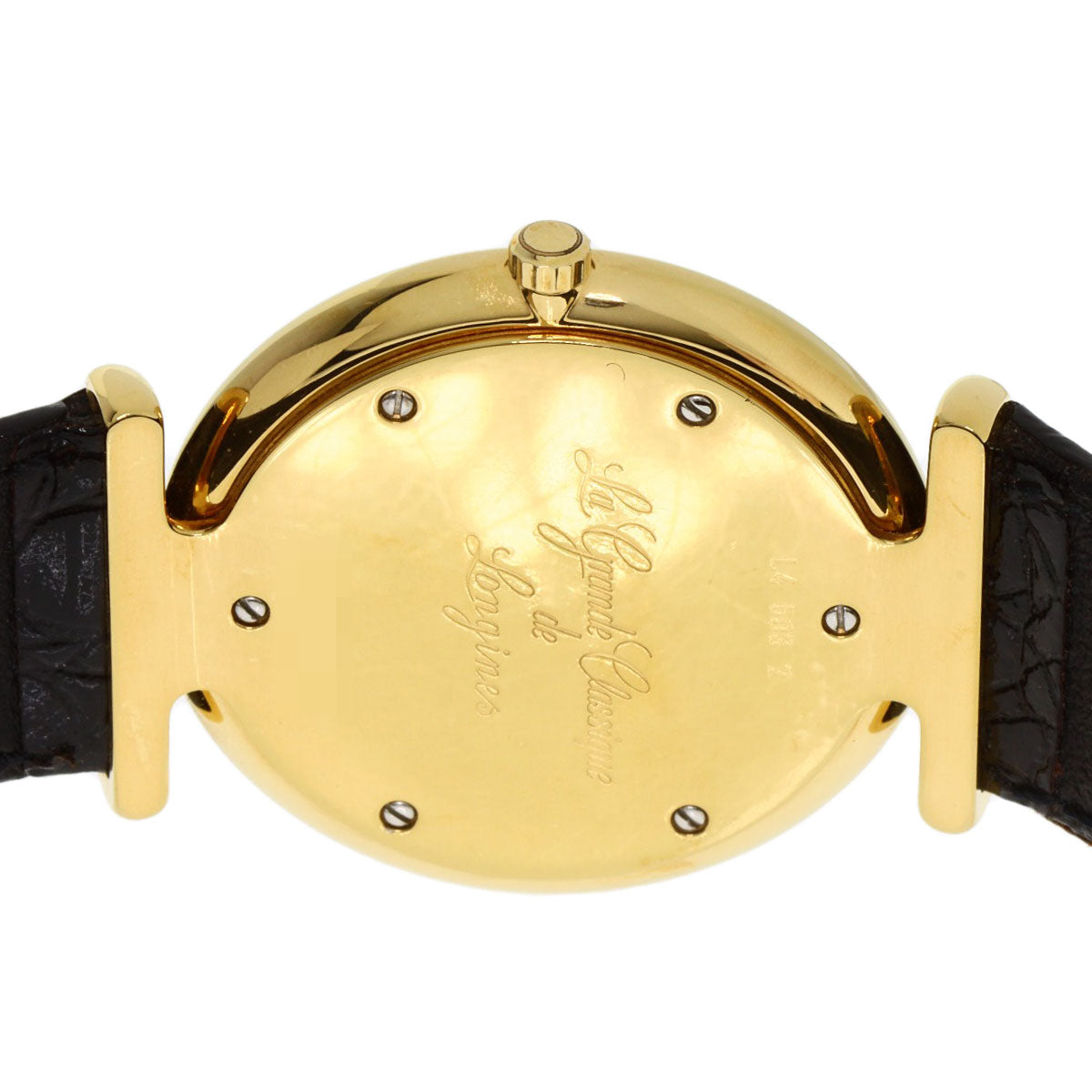 LONGINES Grand classic Watches L4.503.2 Gold Plated/Leather unisex