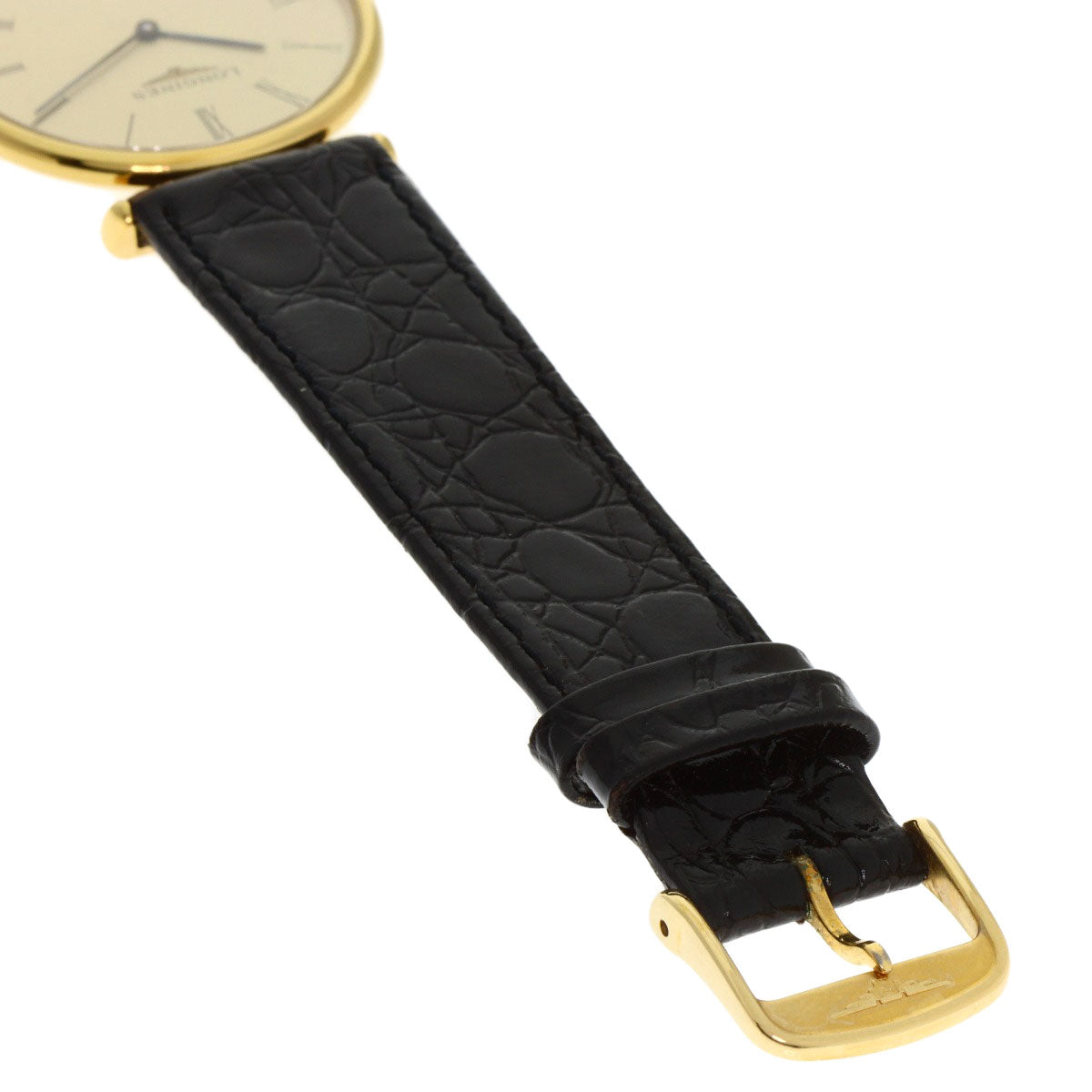 LONGINES Grand classic Watches L4.503.2 Gold Plated/Leather unisex