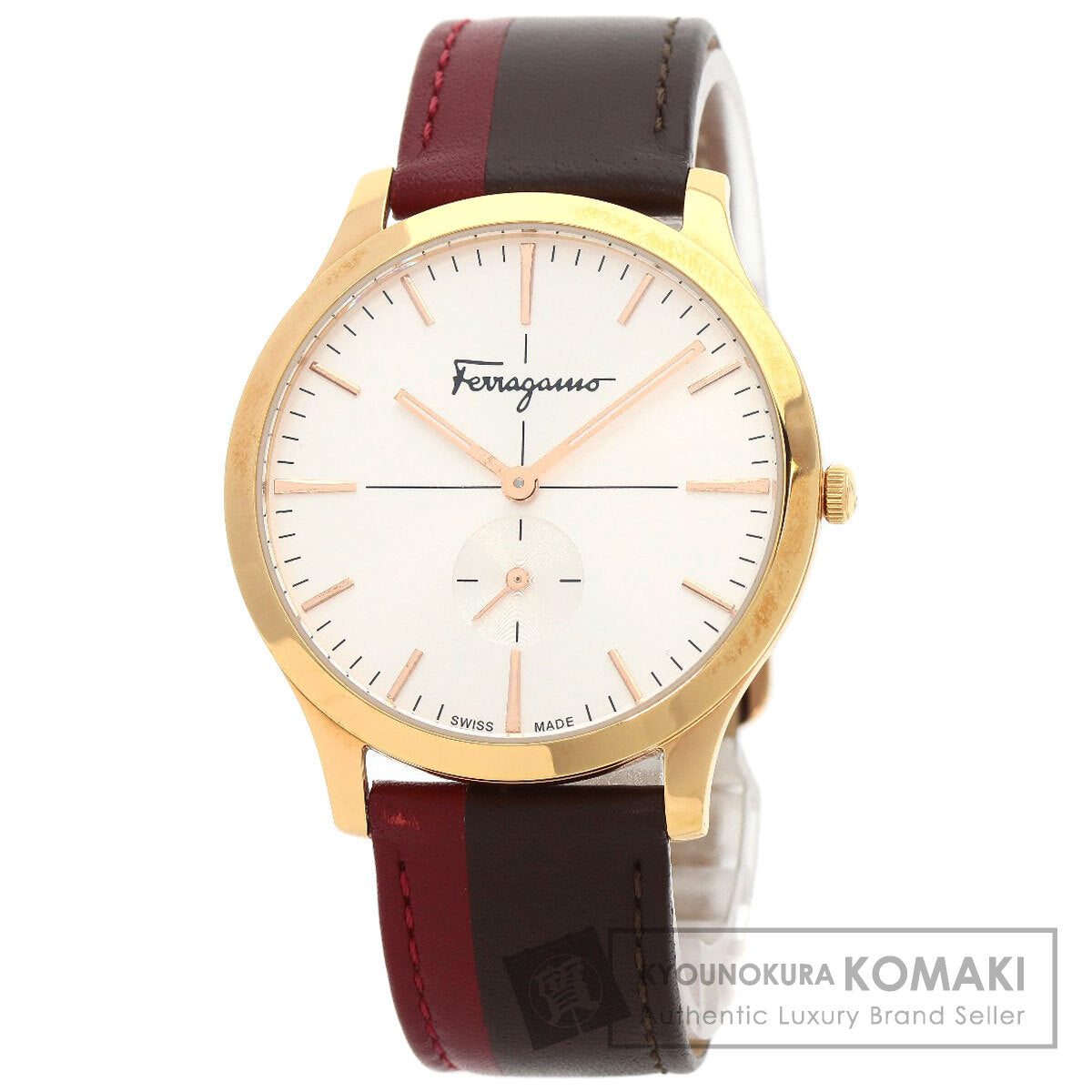 Salvatore Ferragamo Slim Small Seconds Watches SFDE00618 PGP/Leather mens