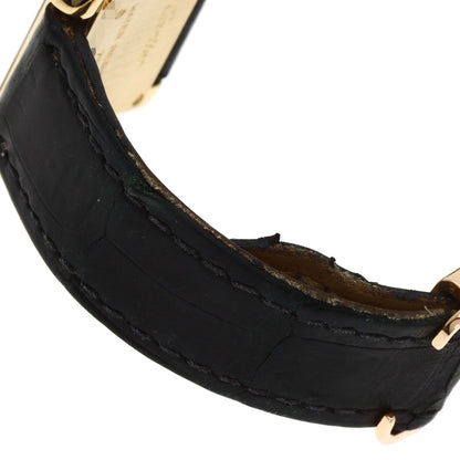 CARTIER Tank francaise SM Watches WE100151 K18 Yellow Gold/Leather Ladies