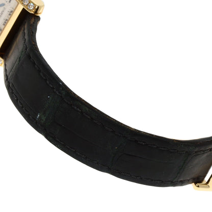 CARTIER Tank francaise SM Watches WE100151 K18 Yellow Gold/Leather Ladies