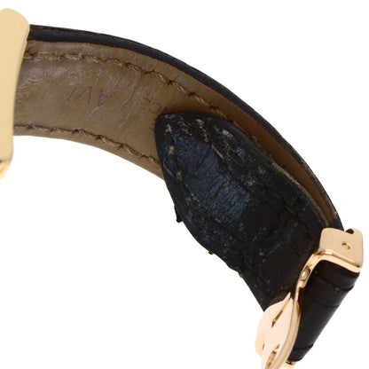 CARTIER Tank francaise SM Watches WE100151 K18 Yellow Gold/Leather Ladies