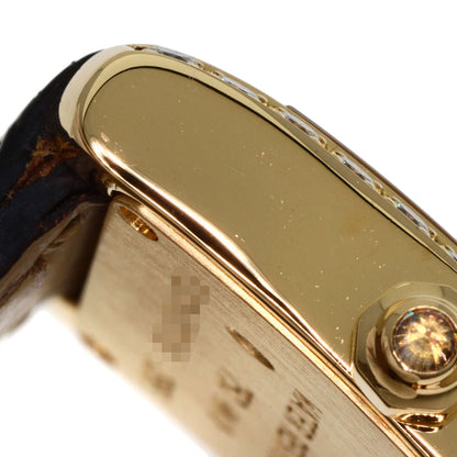 CARTIER Tank francaise SM Watches WE100151 K18 Yellow Gold/Leather Ladies