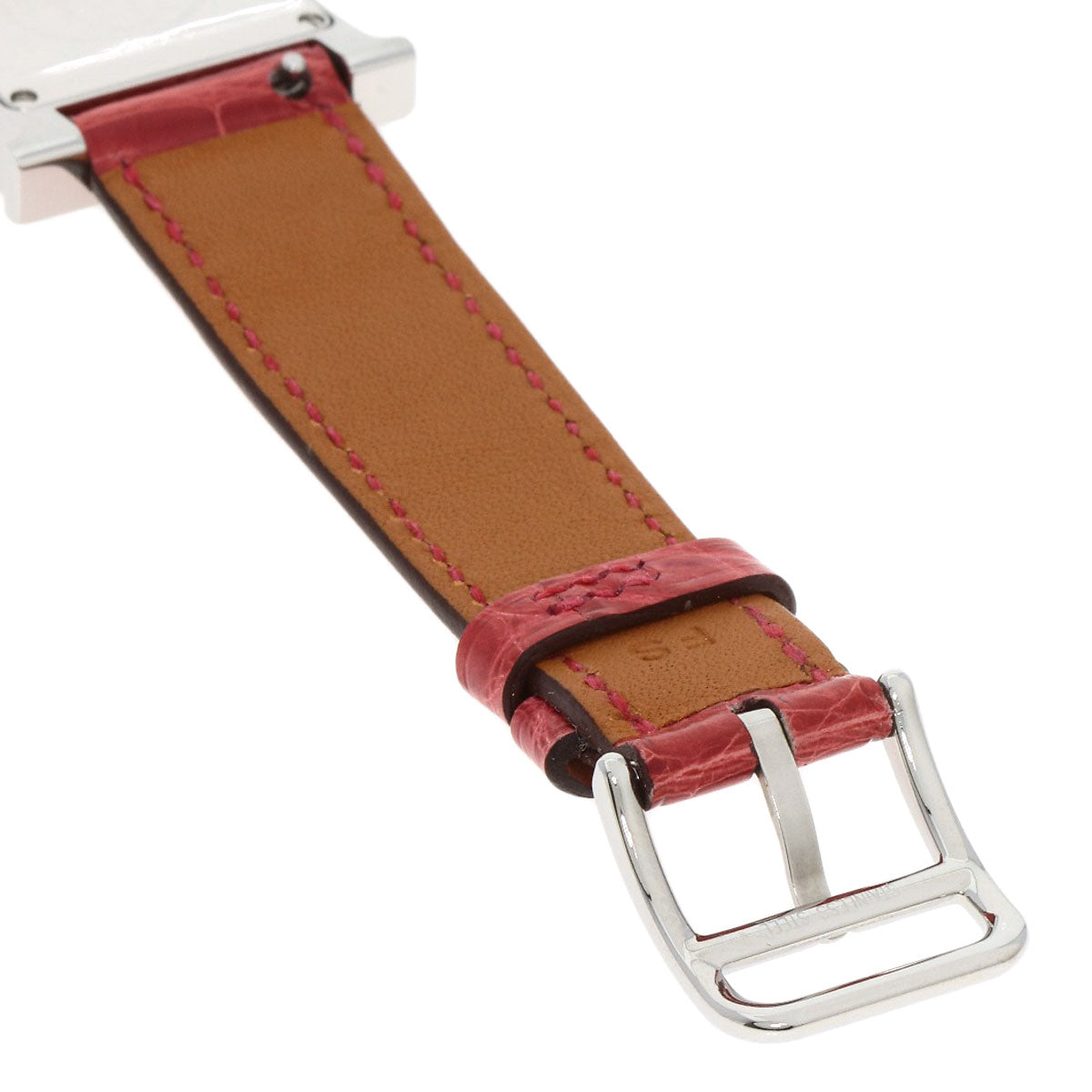 HERMES H Watch Bezel Diamond Watches HH1.230 Stainless Steel/Leather Ladies