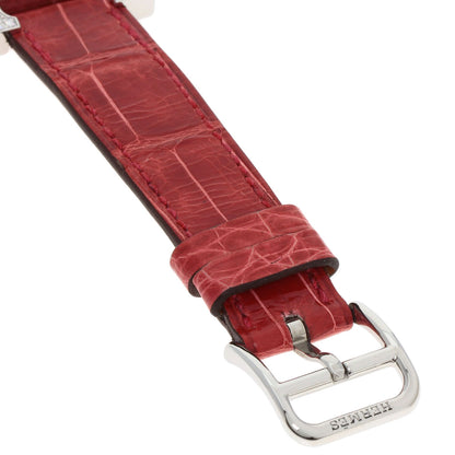 HERMES H Watch Bezel Diamond Watches HH1.230 Stainless Steel/Leather Ladies