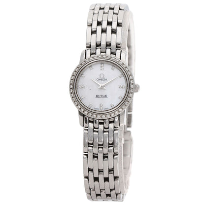OMEGA De Ville Prestige Diamond Watches 4575.75 Stainless Steel/Stainless Steel Ladies