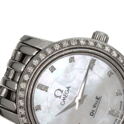 OMEGA De Ville Prestige Diamond Watches 4575.75 Stainless Steel/Stainless Steel Ladies
