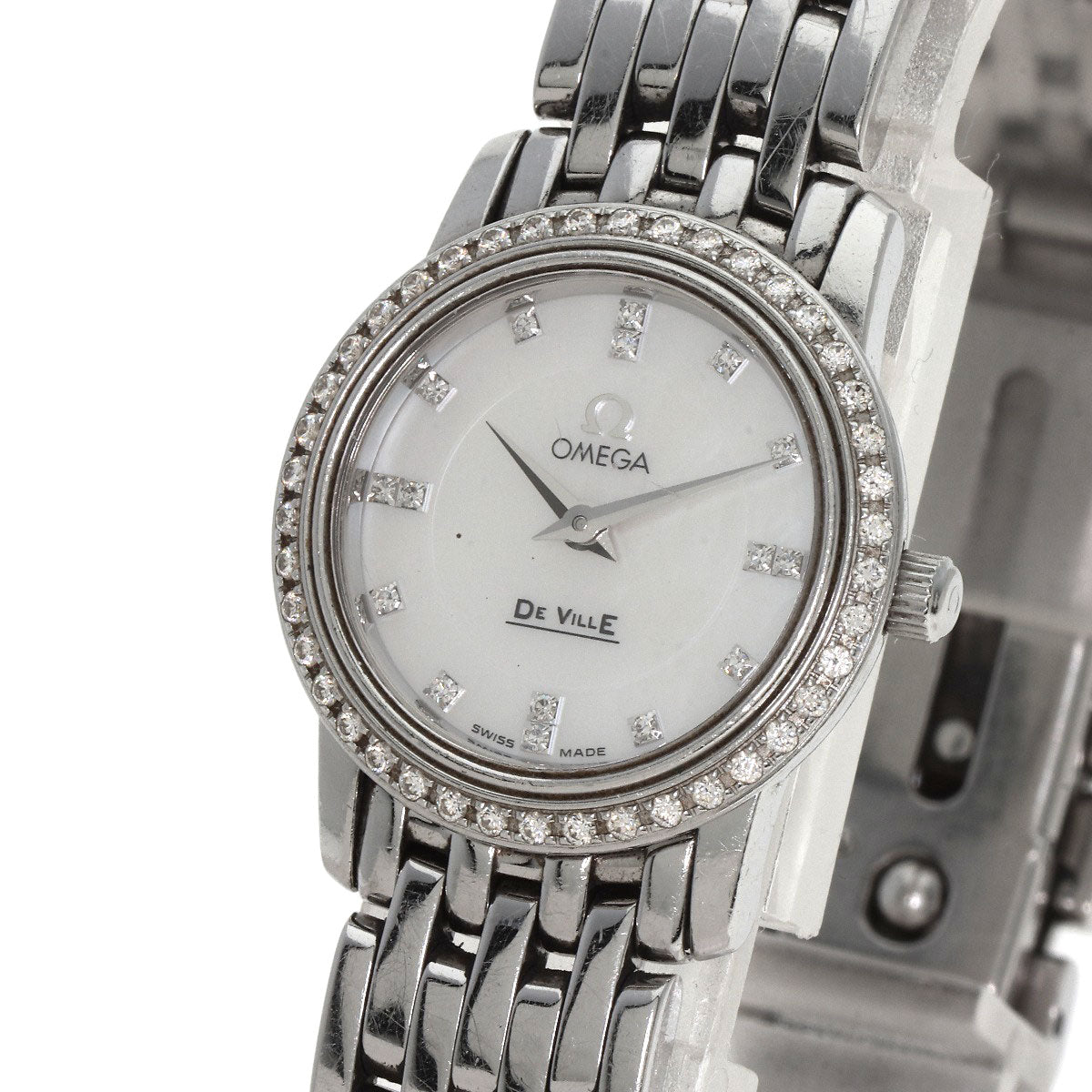 OMEGA De Ville Prestige Diamond Watches 4575.75 Stainless Steel/Stainless Steel Ladies