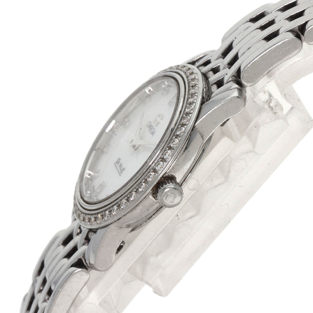 OMEGA De Ville Prestige Diamond Watches 4575.75 Stainless Steel/Stainless Steel Ladies
