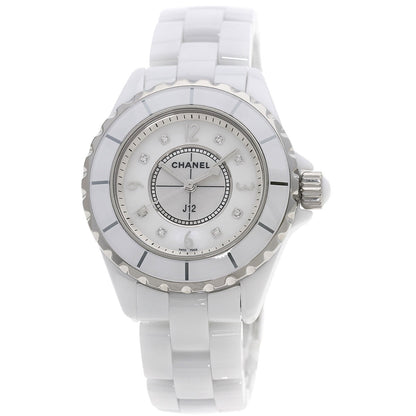 CHANEL J12 1.3" 8P Diamond Watches H2422 Ceramic/Ceramic Ladies