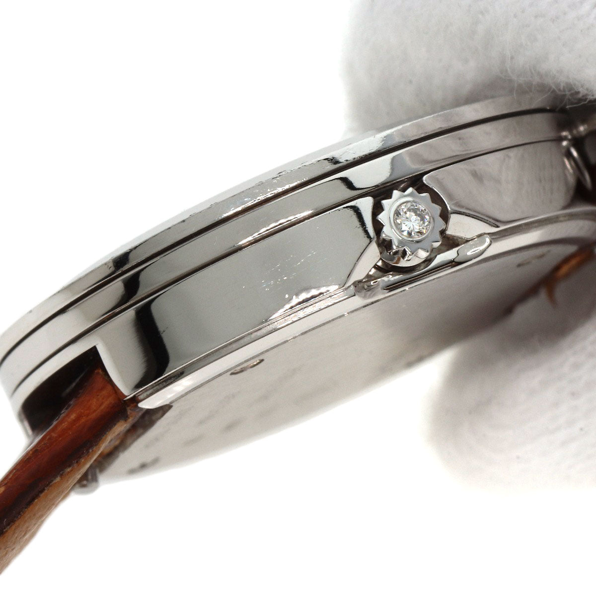 Van Cleef & Arpels Charm Mini Watch Diamond Watches VCARO29A00 K18 White Gold/Leather Ladies