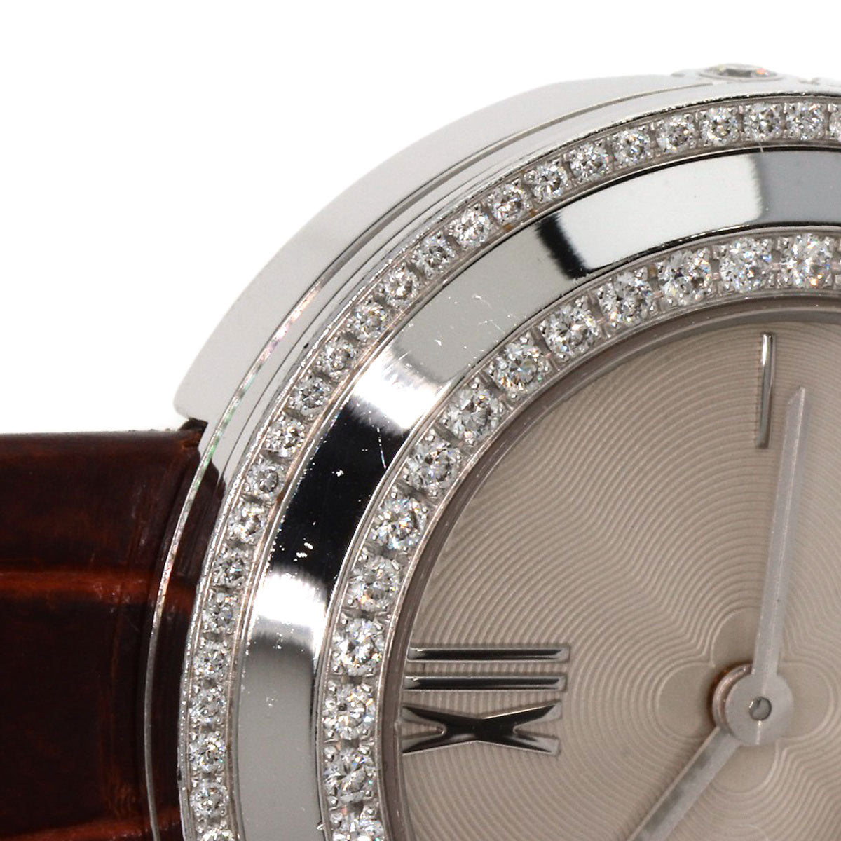 Van Cleef & Arpels Charm Mini Watch Diamond Watches VCARO29A00 K18 White Gold/Leather Ladies