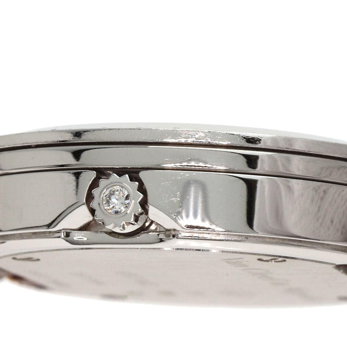 Van Cleef & Arpels Charm Mini Watch Diamond Watches VCARO29A00 K18 White Gold/Leather Ladies