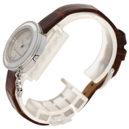 Van Cleef & Arpels Charm Mini Watch Diamond Watches VCARO29A00 K18 White Gold/Leather Ladies