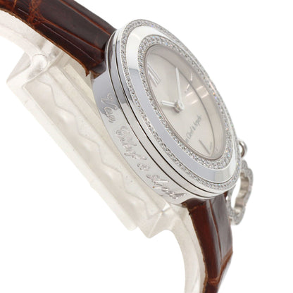 Van Cleef & Arpels Charm Mini Watch Diamond Watches VCARO29A00 K18 White Gold/Leather Ladies